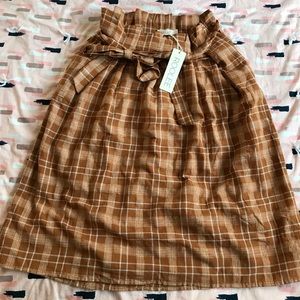 Roolee karianne plaid midi skirt